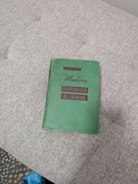 Meta Givens. Vintage 'Modern Encyclopedia of Cooking' Green Hardcover Cookbook.